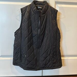 Black quilted vest